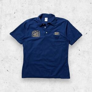 Vtg 70s 80s Street Rod Heaven World of Wheels Polo Shirt, Hot Classic Car USA M